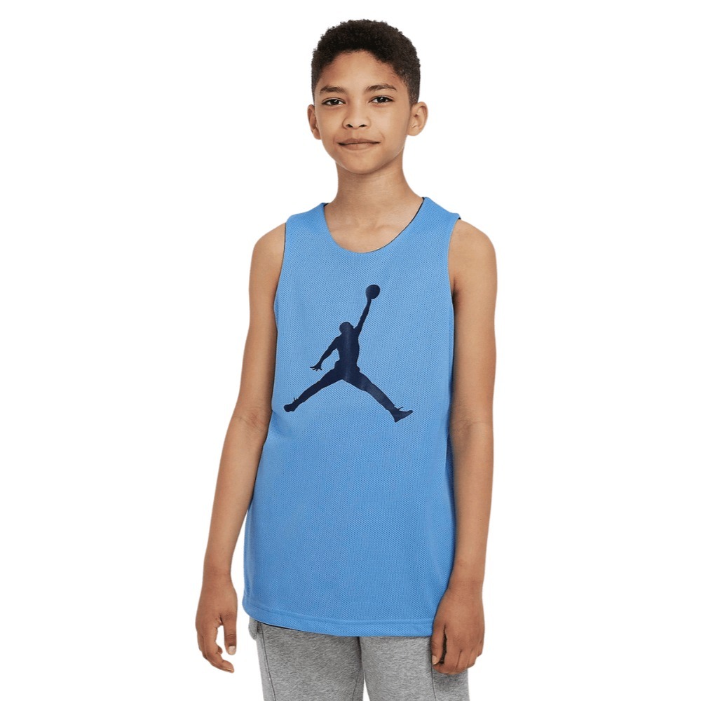 Sz‎ Boys LARGE NIKE JORDAN Reversible Tank Top Blue 95A774 B9F - New